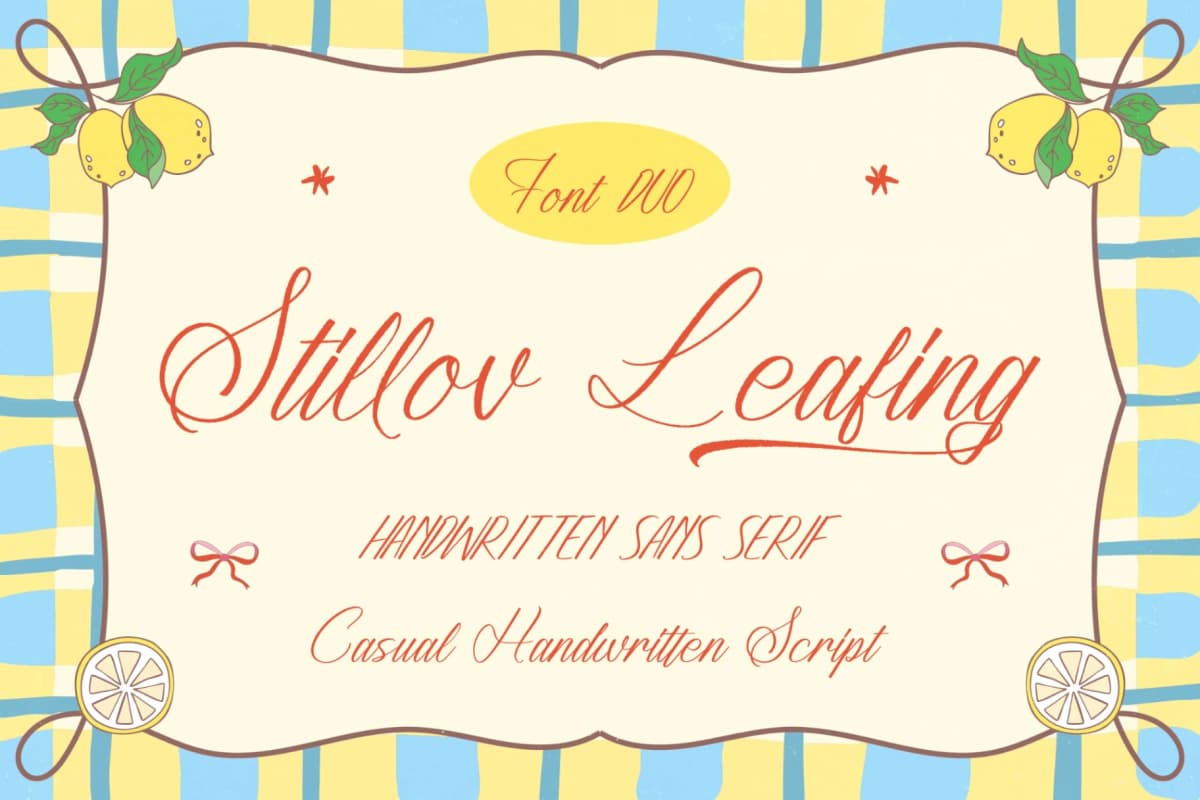 Stillov Leafing - Casual Handwritten Script font preview 1