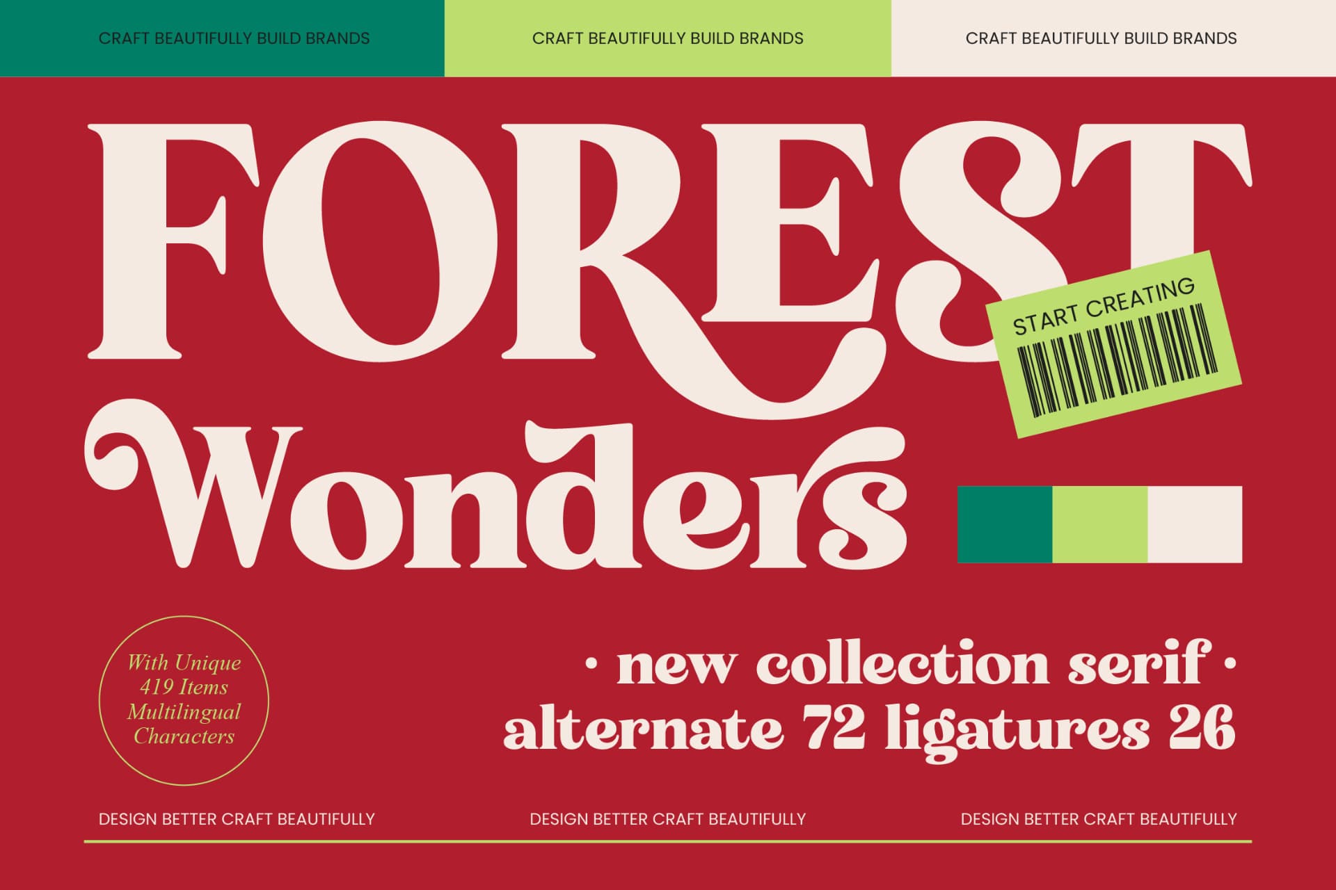 Preview of Forest Wonders - New Collection Serif font