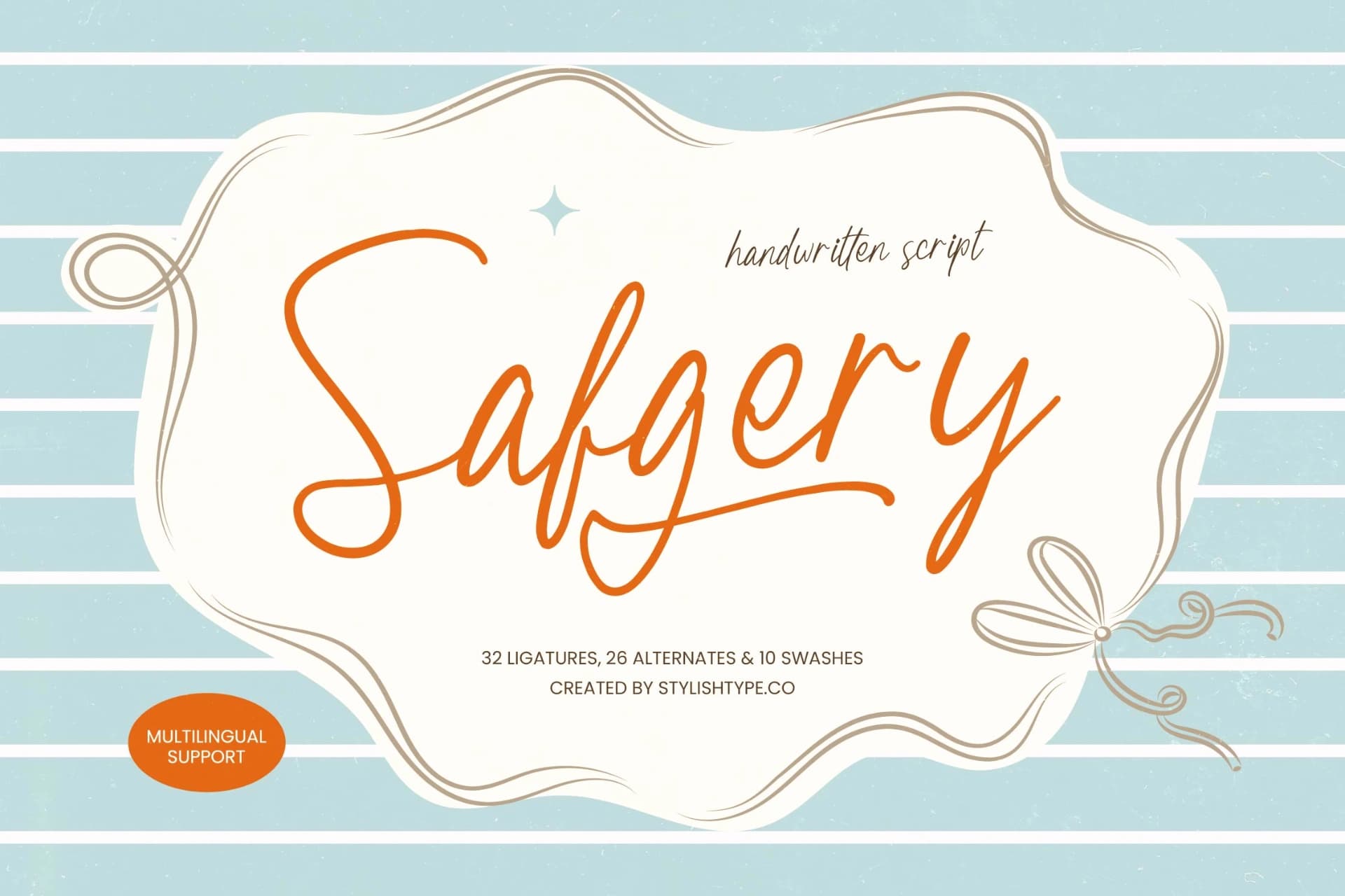 Preview of Safgery - Handwritten Script Font font