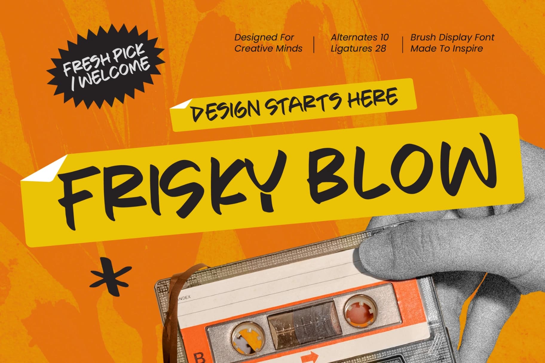 Preview of Frisky Blow - Brush Display Font font