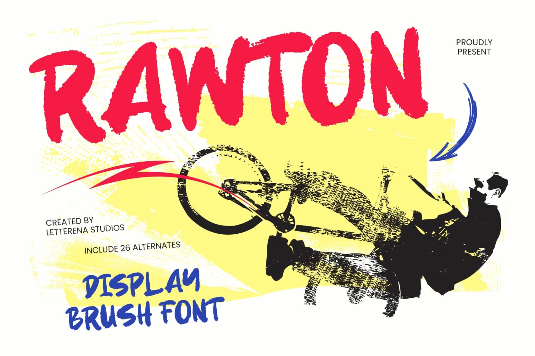 Preview of Rawton - Display Brush Font font