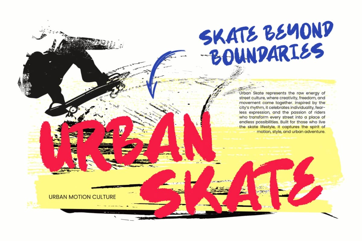 Rawton - Display Brush Font font preview 8
