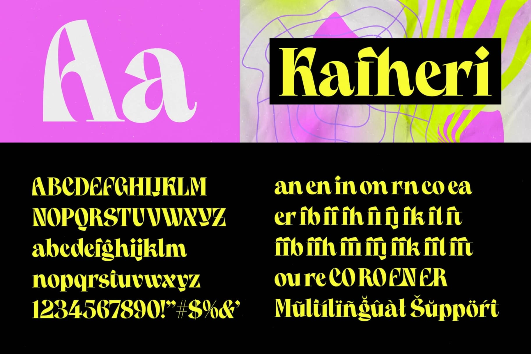Preview 6 for Kafheri - Bold Tall Serif