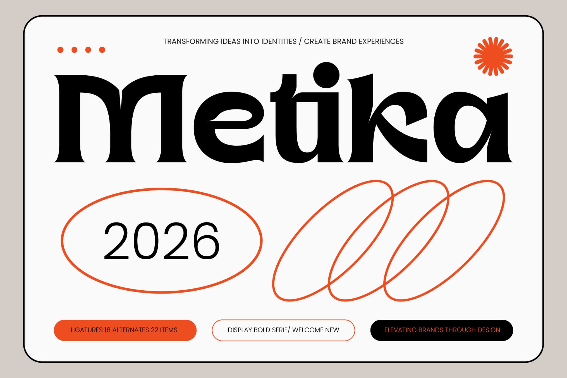 Preview of Metika - Display Bold Serif font