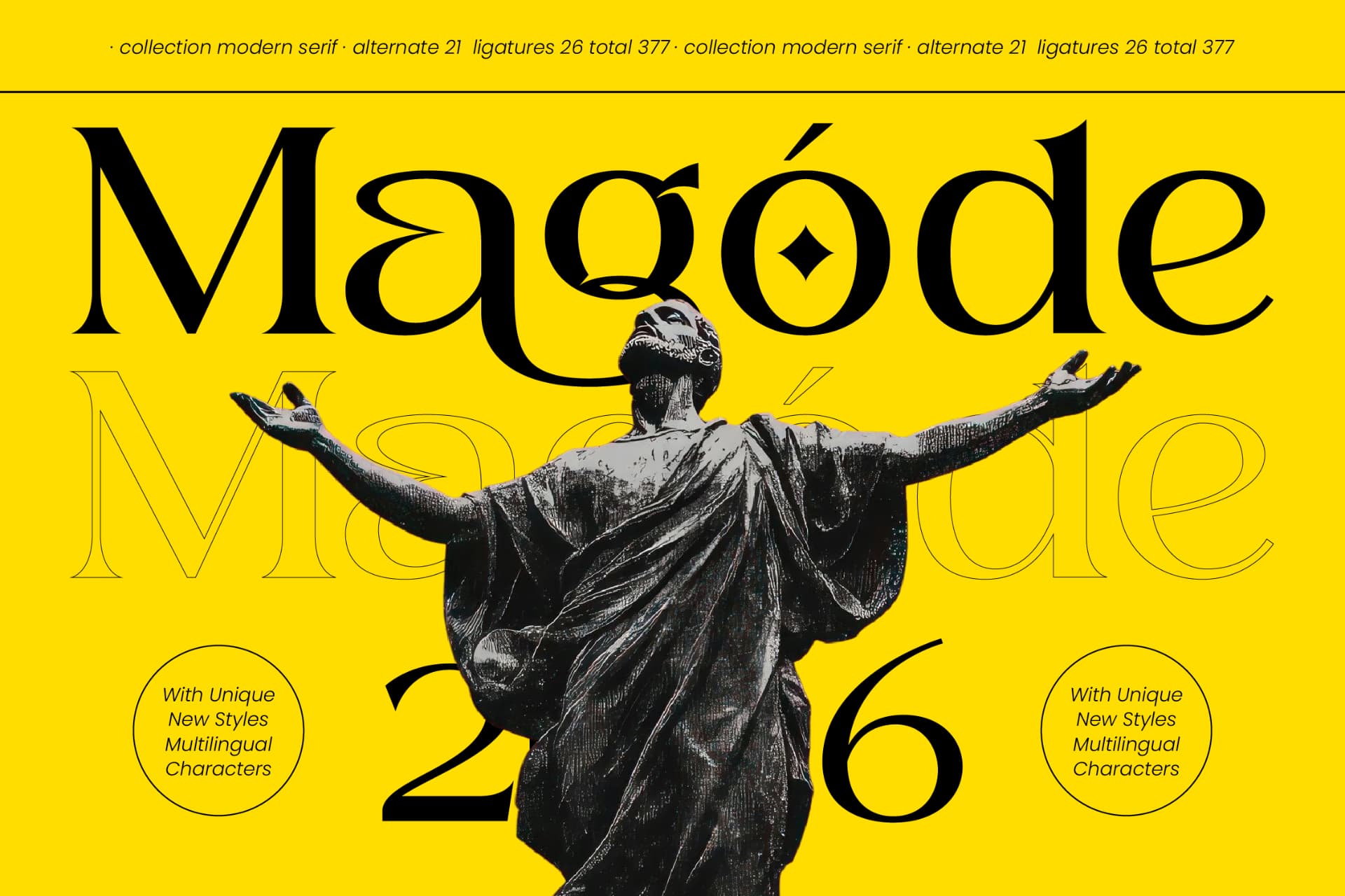 Preview of Magode - Collection Modern Serif font
