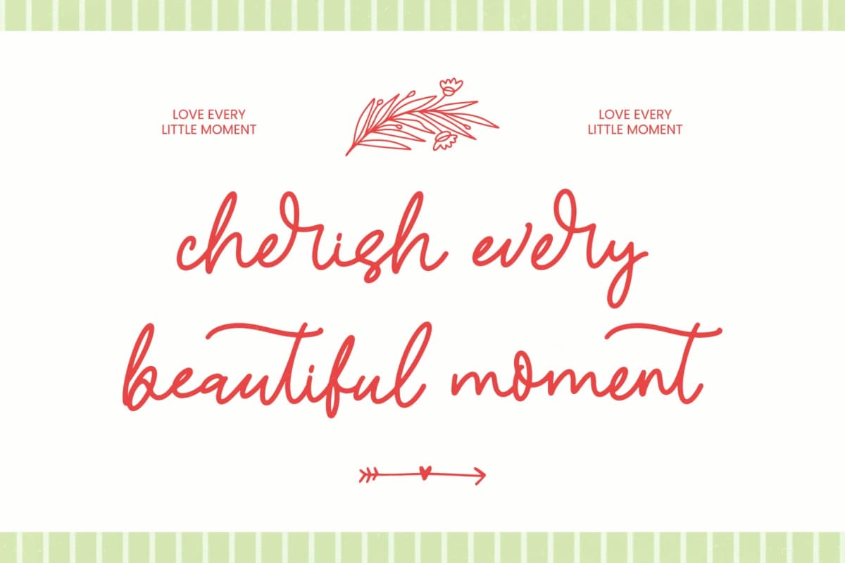 Carita Secret - Aesthetic Handwritten font preview 4
