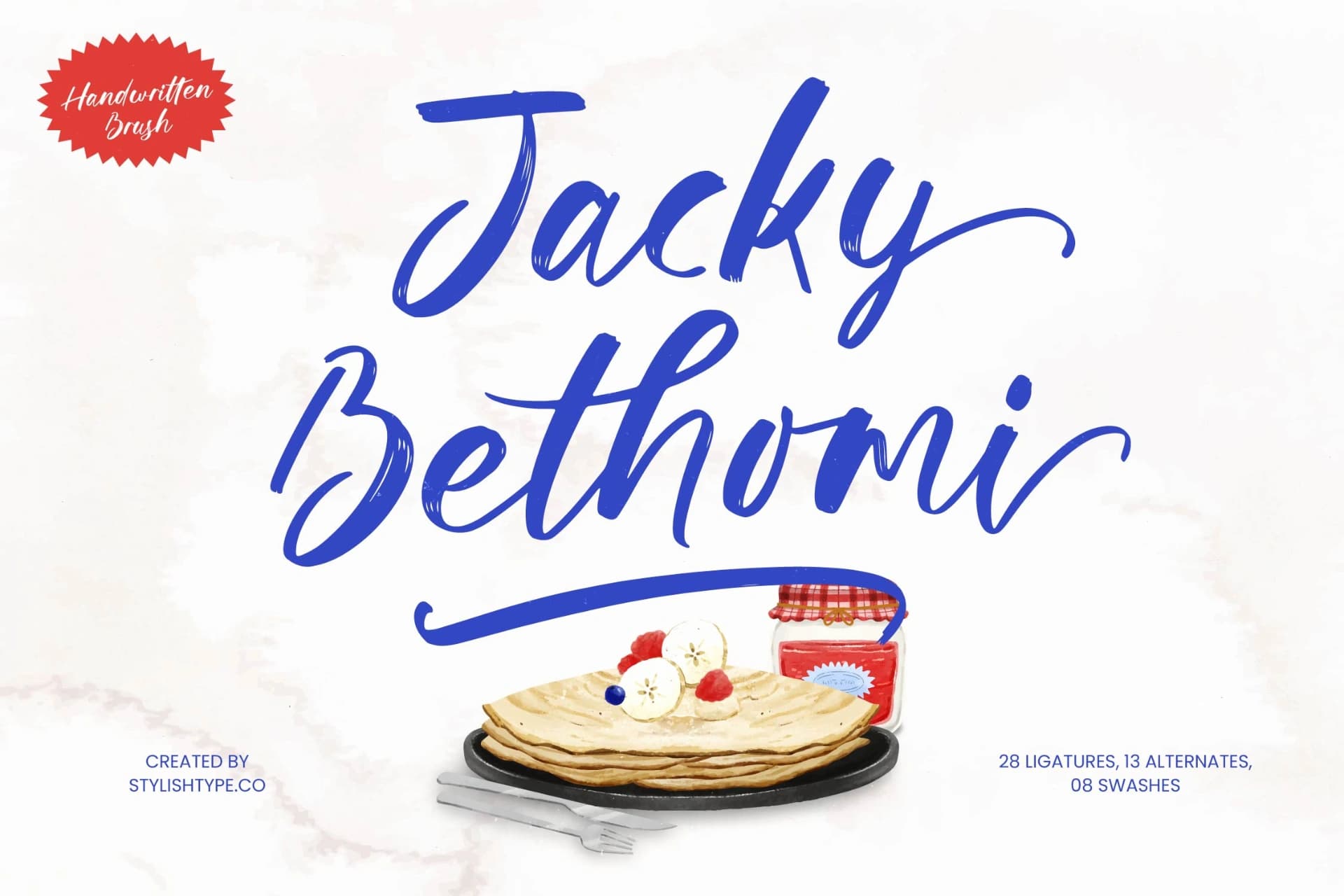 Preview of Jacky Bethomi - Handwritten Brush font