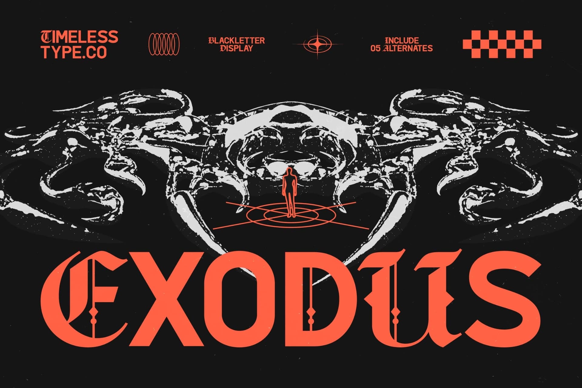 Preview of Exodus - Blackletter Display Font font