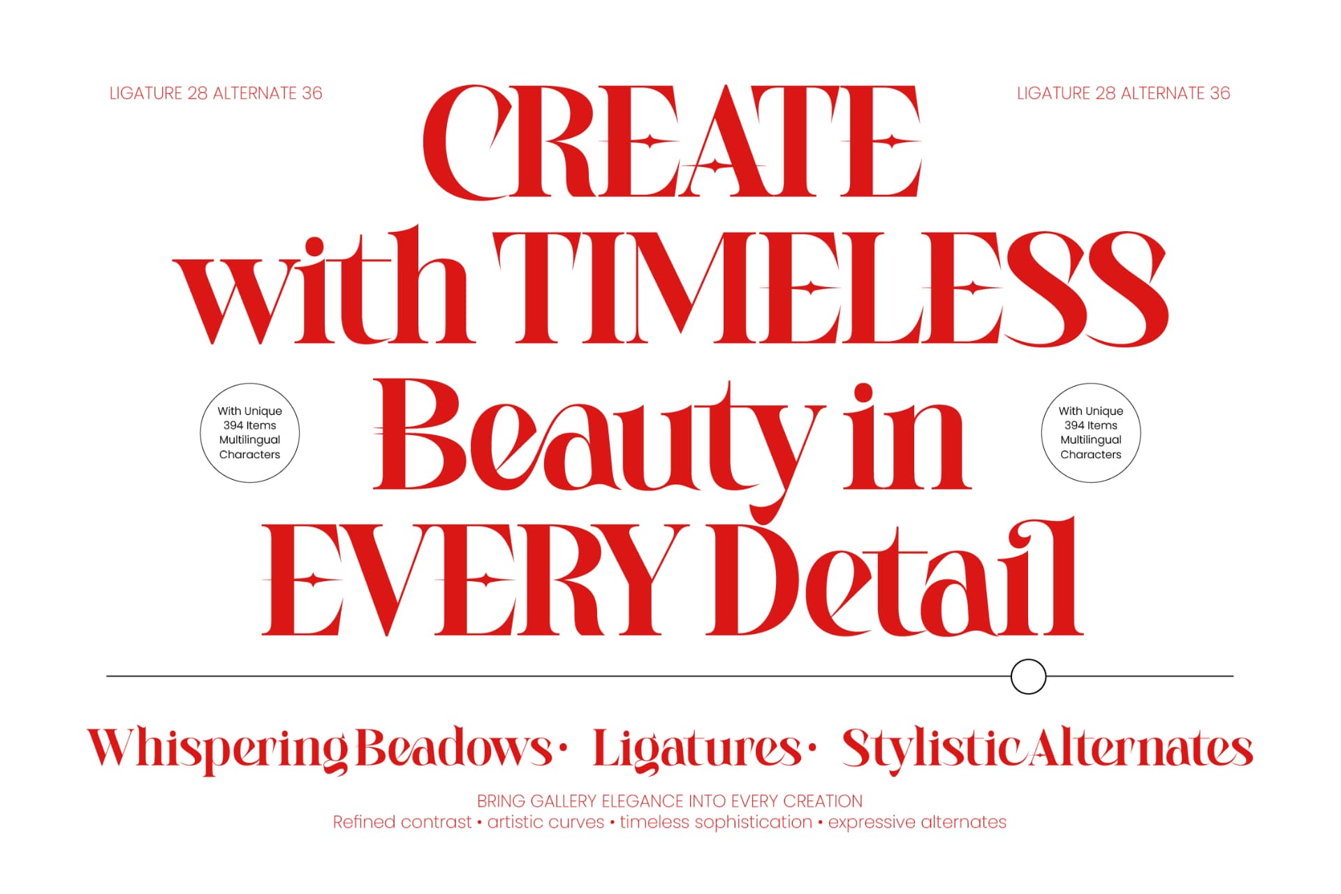 Preview of Whispering Beadows - Modern Serif font