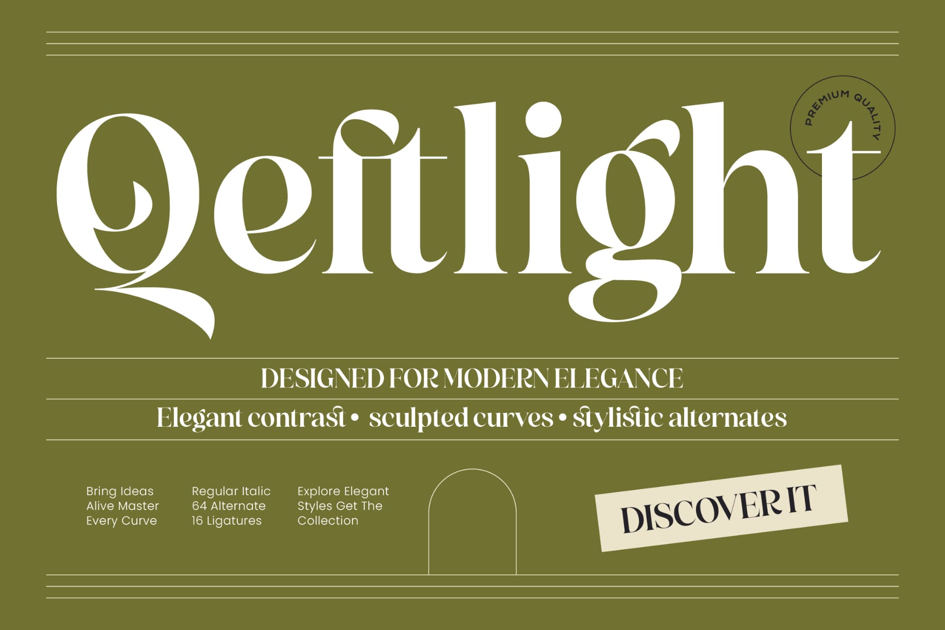 Preview of Qeftlight - Elegant Contrast Serif font