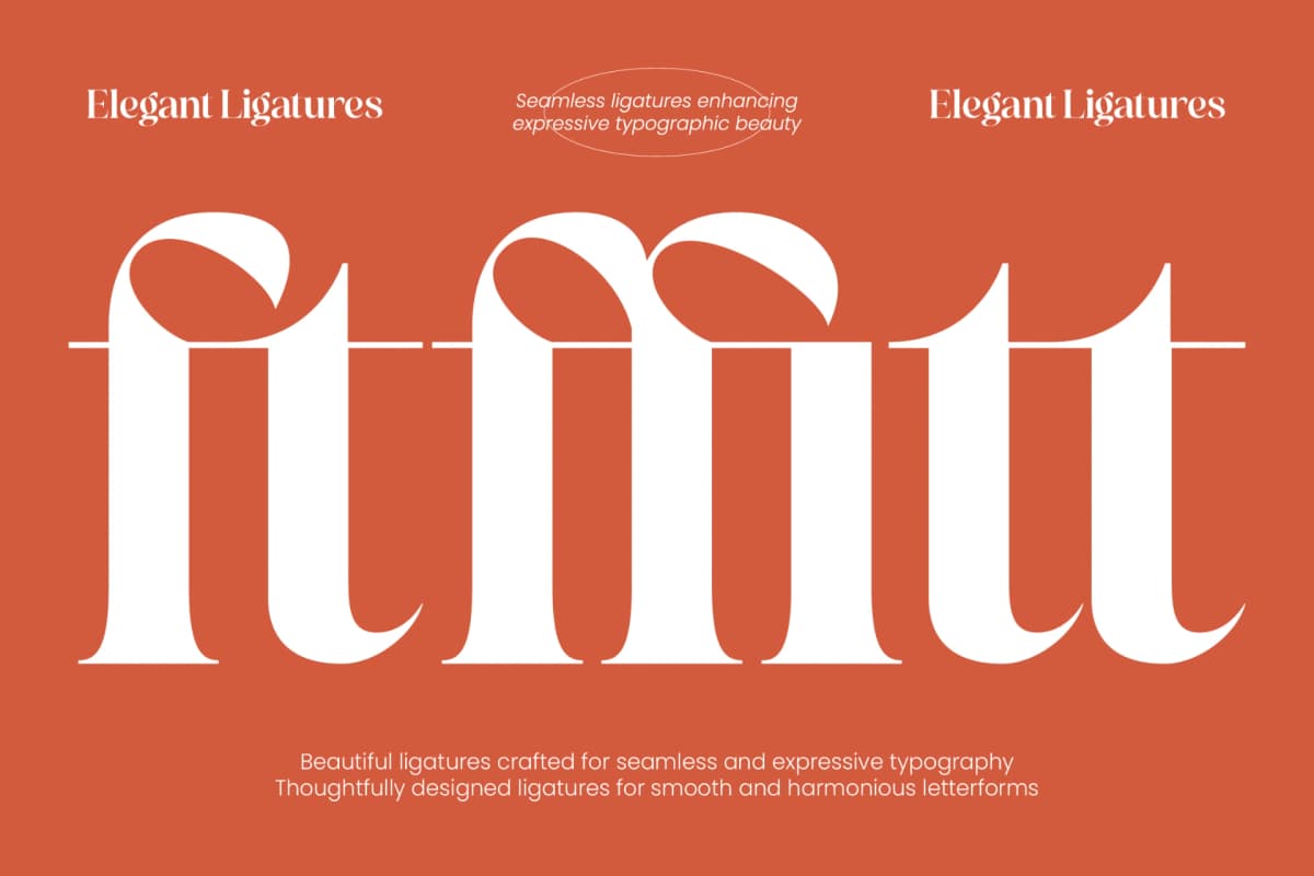 Qeftlight - Elegant Contrast Serif font preview 4