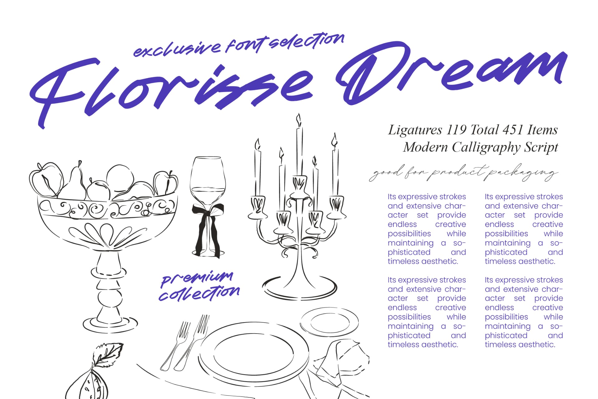 Preview of Florisse Dream - Modern Calligraphy Script font