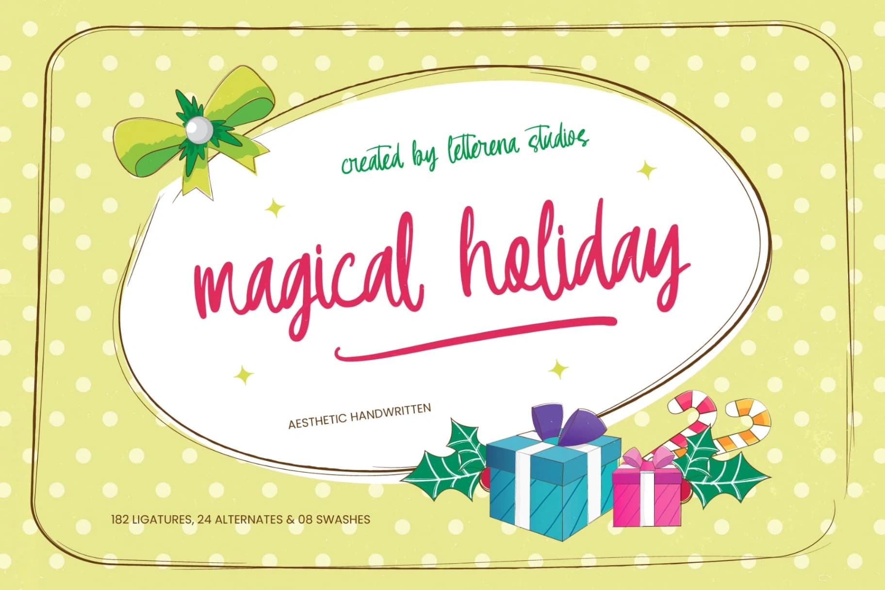 Preview of Magical Holiday - Aesthetic Handwritten font