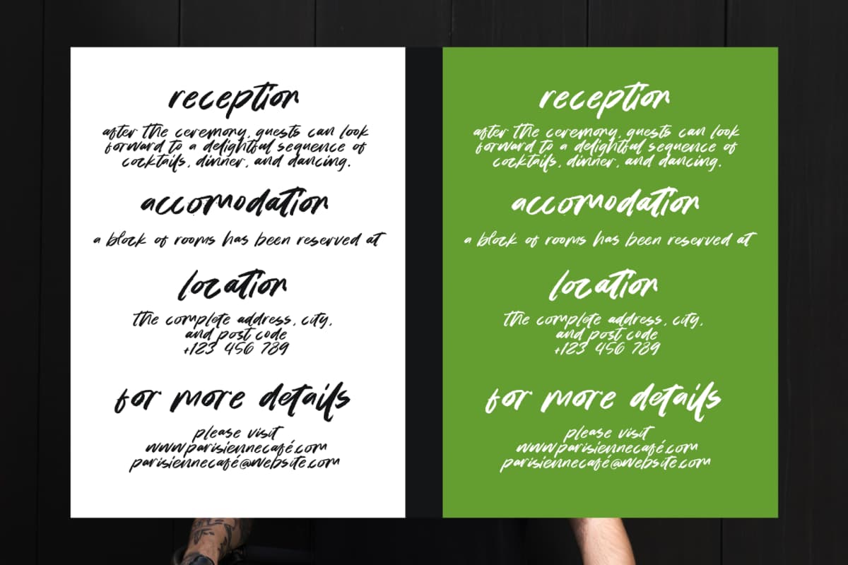 Asphalt Pulse - Handwritten Brush font preview 9