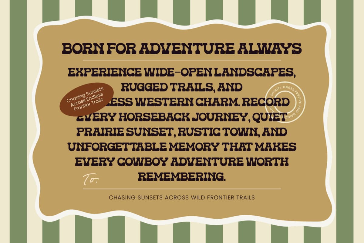 Americana Desert Rider - Western Slab Serif font preview 6