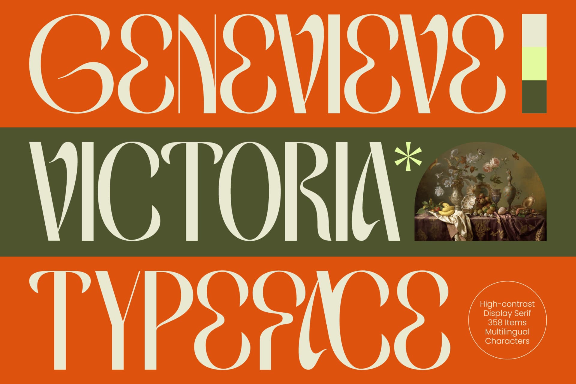 Preview of Genevieve Victoria - High Contrast Display Serif font