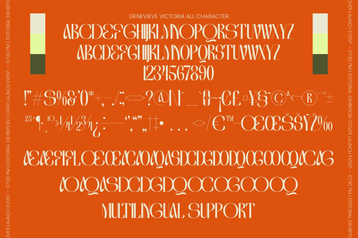 Genevieve Victoria - High Contrast Display Serif font preview 10