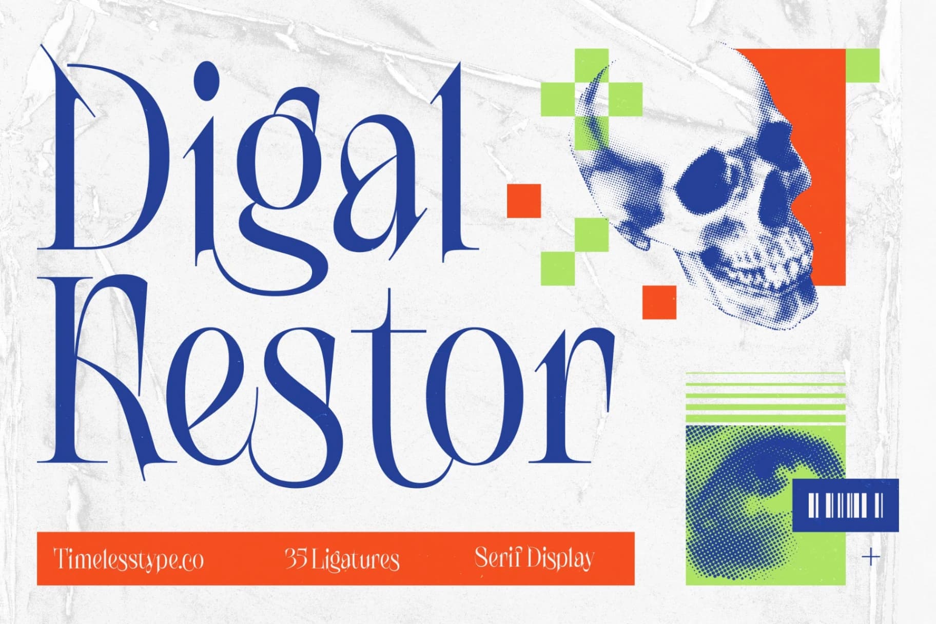 Preview of Digal Kestor - Serif Display Font font
