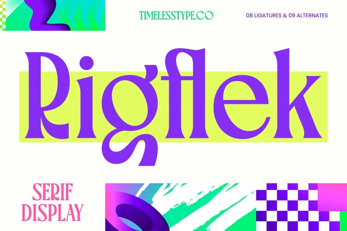 Rigflek - Serif Display Font font preview 1