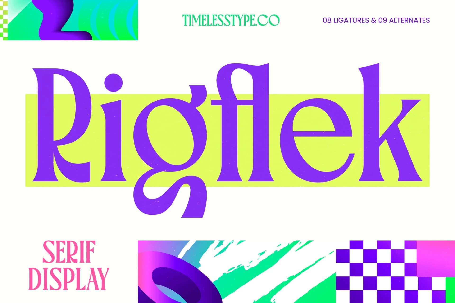 Preview of Rigflek - Serif Display Font font