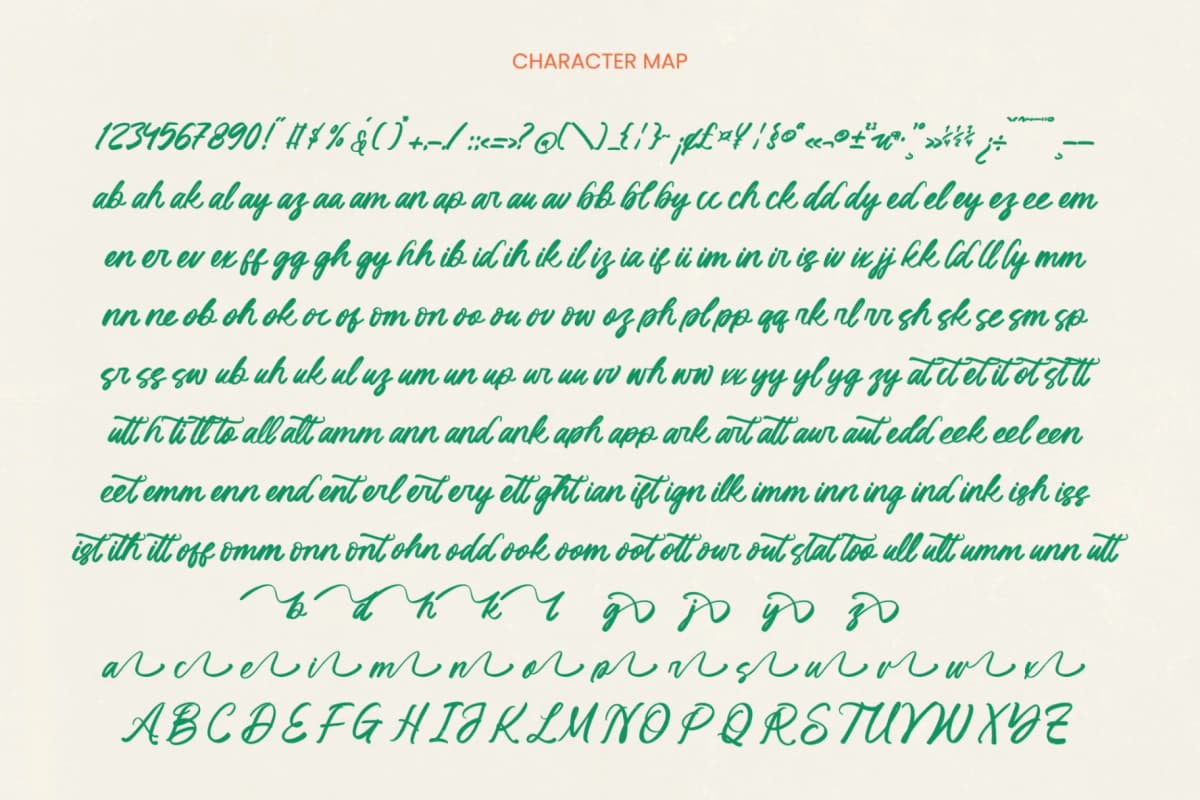 Klaribela - Bold Calligraphy Font font preview 10