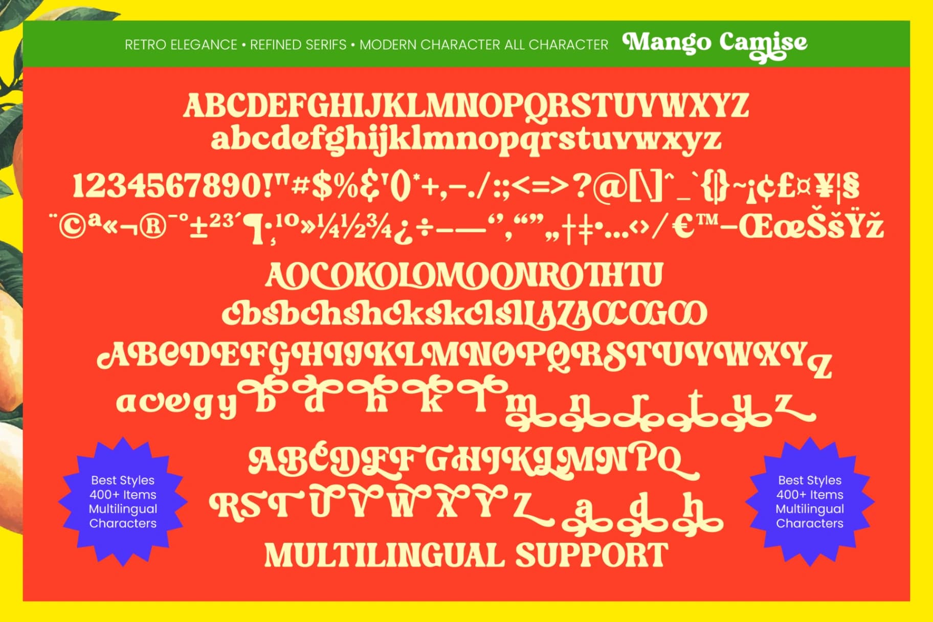 Preview 10 for Mango Camise - Modern Retro Serif