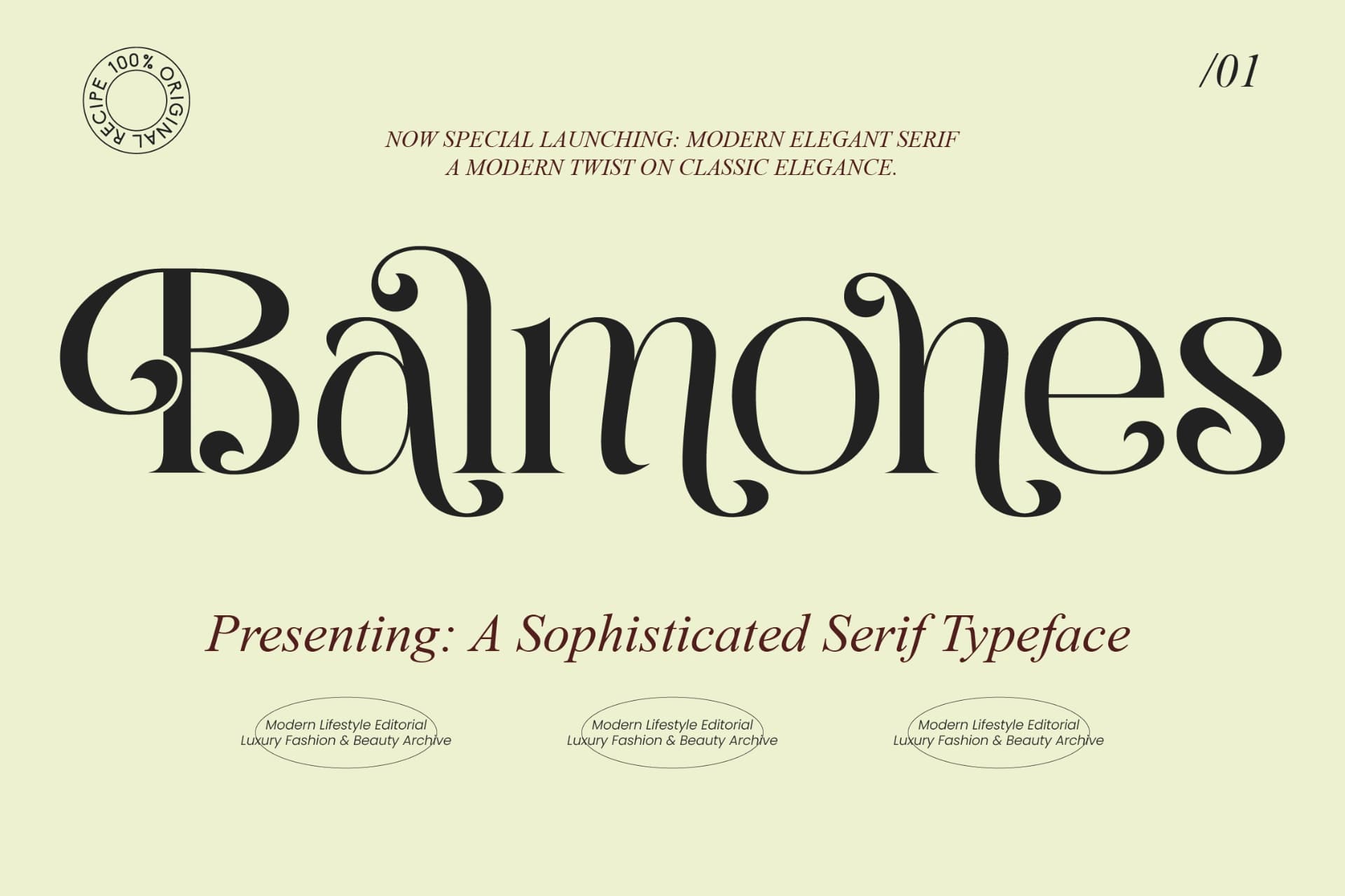 Preview 1 for Balmones - Modern Elegant Serif