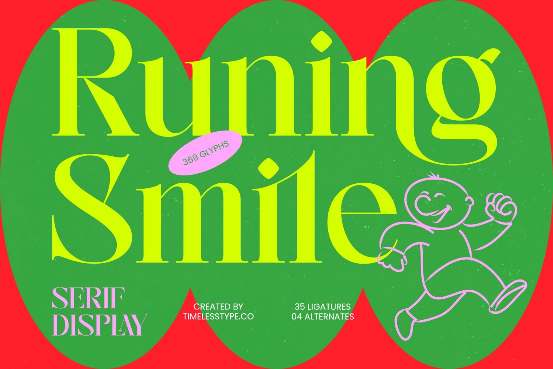 Preview of Runing Smile - Serif Display font