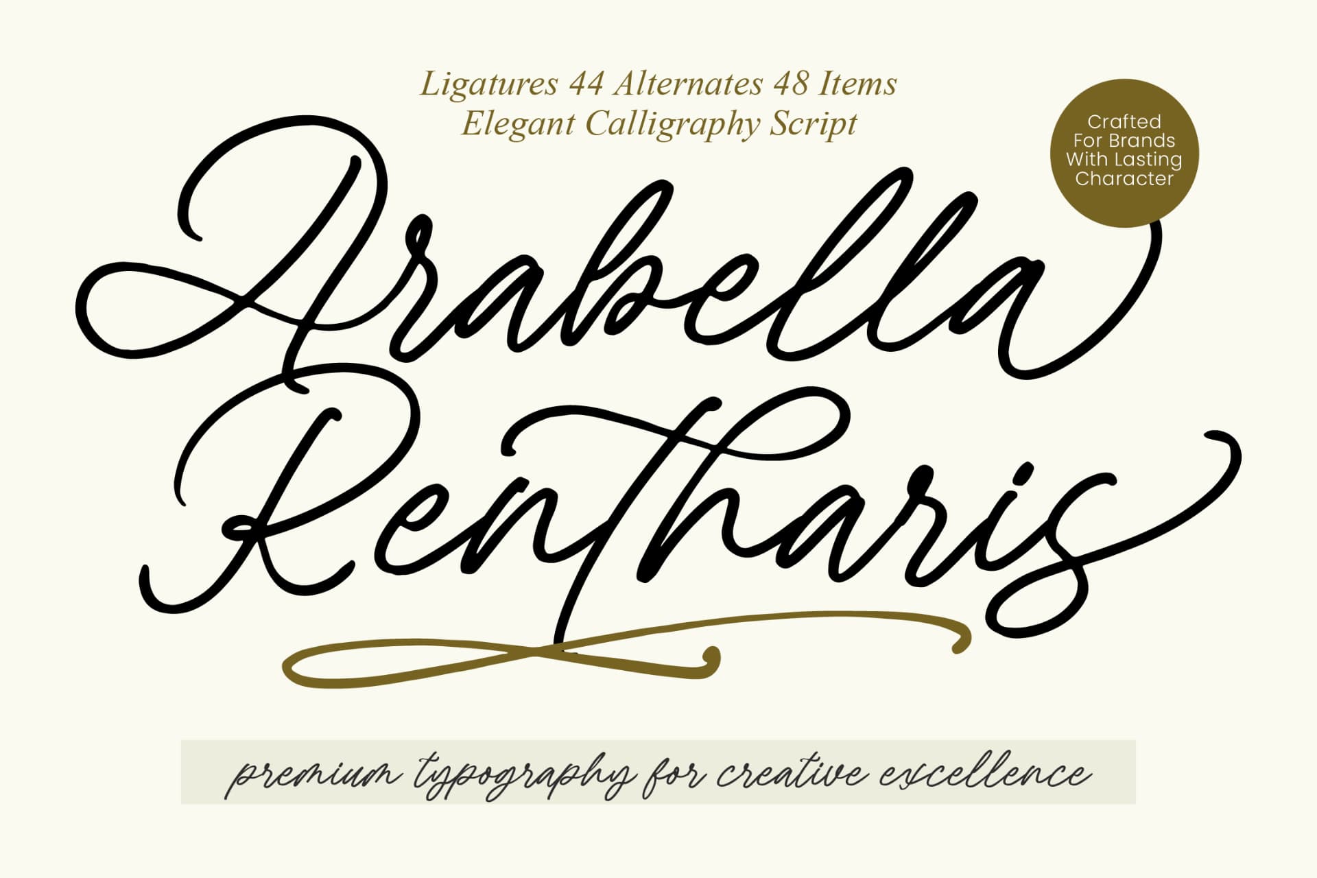 Preview of Arabella Rentharis - Elegant Calligraphy Script font
