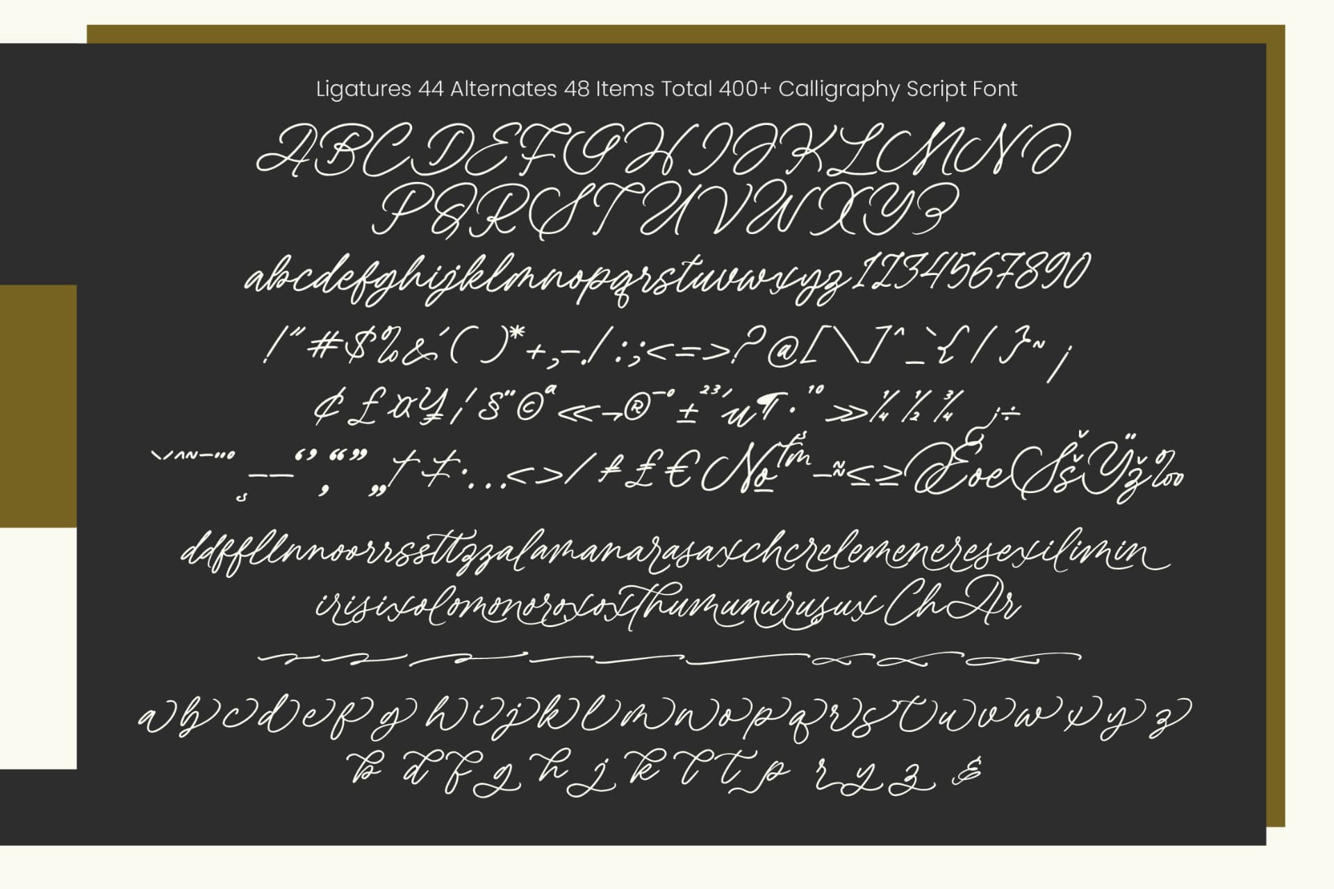 Preview 10 for Arabella Rentharis - Elegant Calligraphy Script
