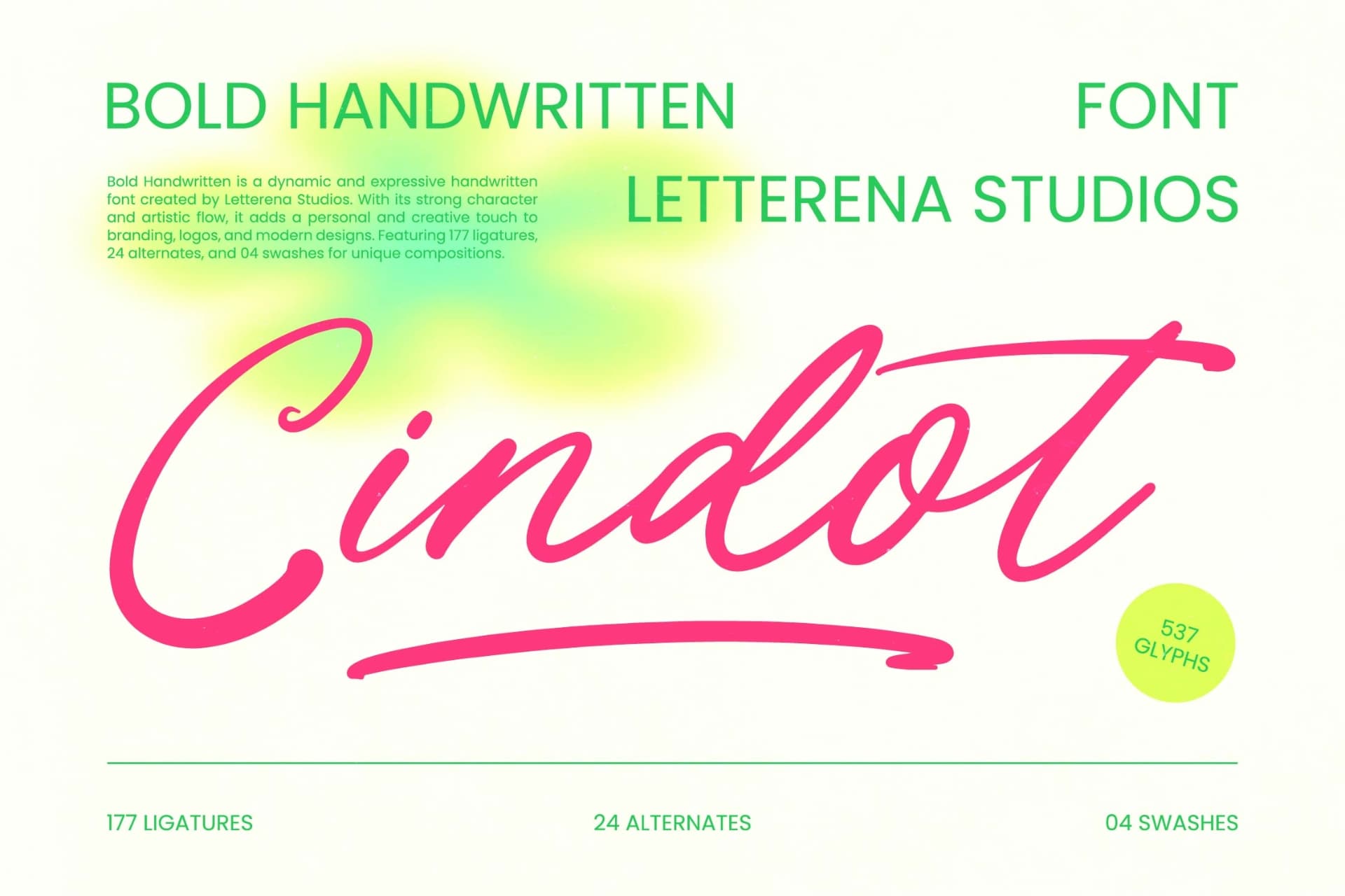 Preview 1 for Cindot - Bold Handwritten Font