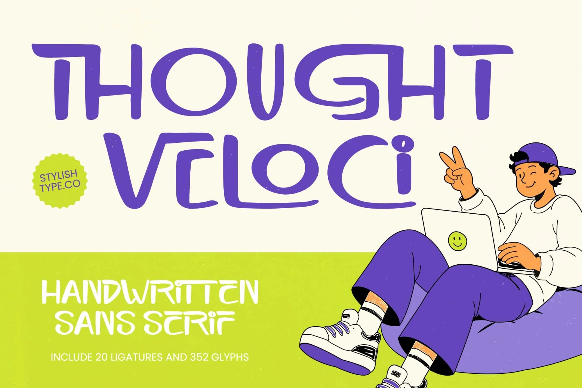 Preview 1 for Thought Veloci - Handwritten Sans Serif