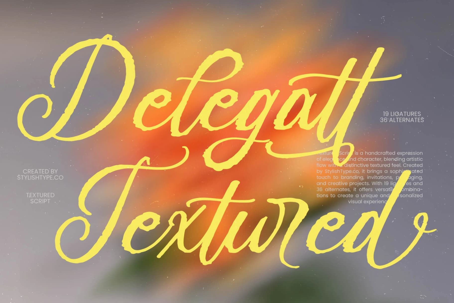 Preview 1 for Delegatt Textured - Elegant Textured Script