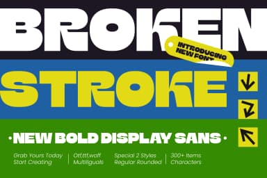 Broken Stroke - New Bold Display Sans