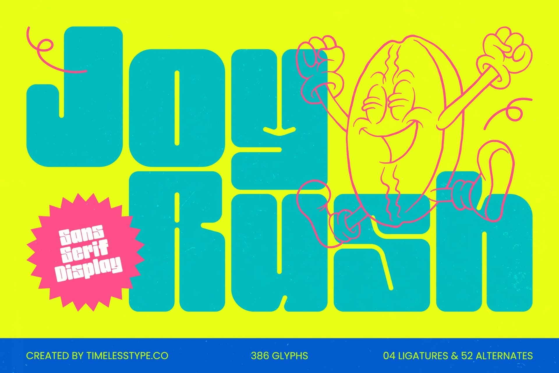 Preview of Joy Rush - Sans Serif Display Font font