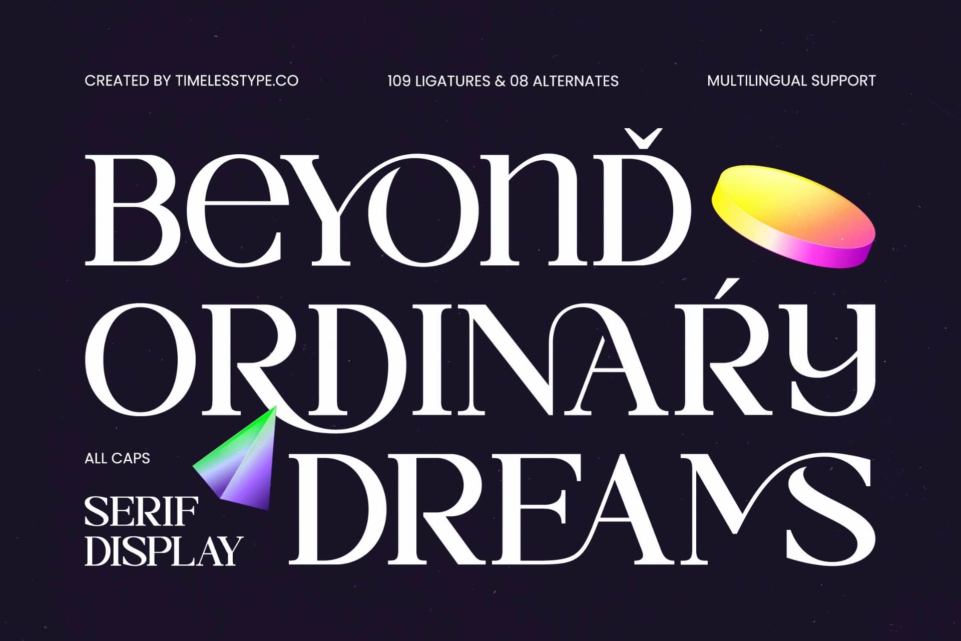 Preview of Beyond Ordinary - All Caps Serif Display font