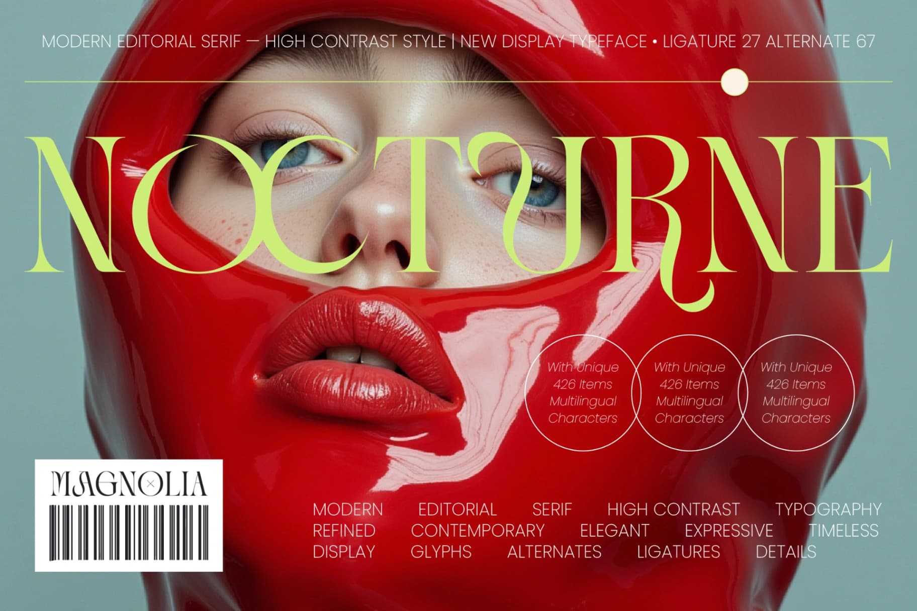 Preview of Magnolia Nocturne - Modern Editorial Serif font