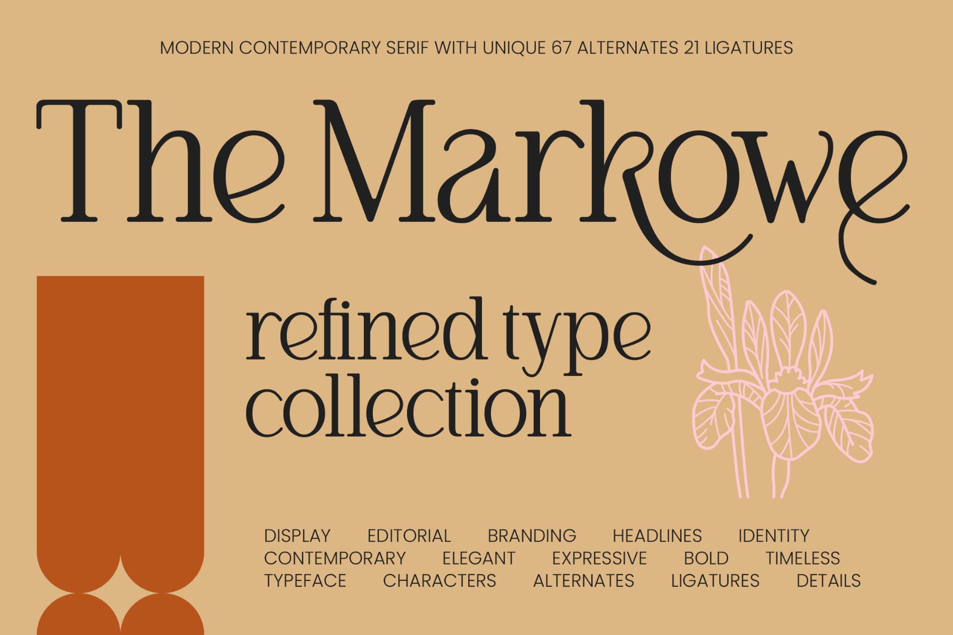 Preview of The Markowe - Modern Contemporary Serif font