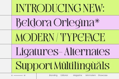 Beldora Orlegina - Editorial Display Serif