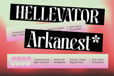 Hellevator Arkanest - Modern High-Contrast Serif Font