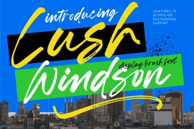 Lush Windson - Display Brush Font