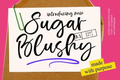 Sugar Blushy - Modern Handwritten Script