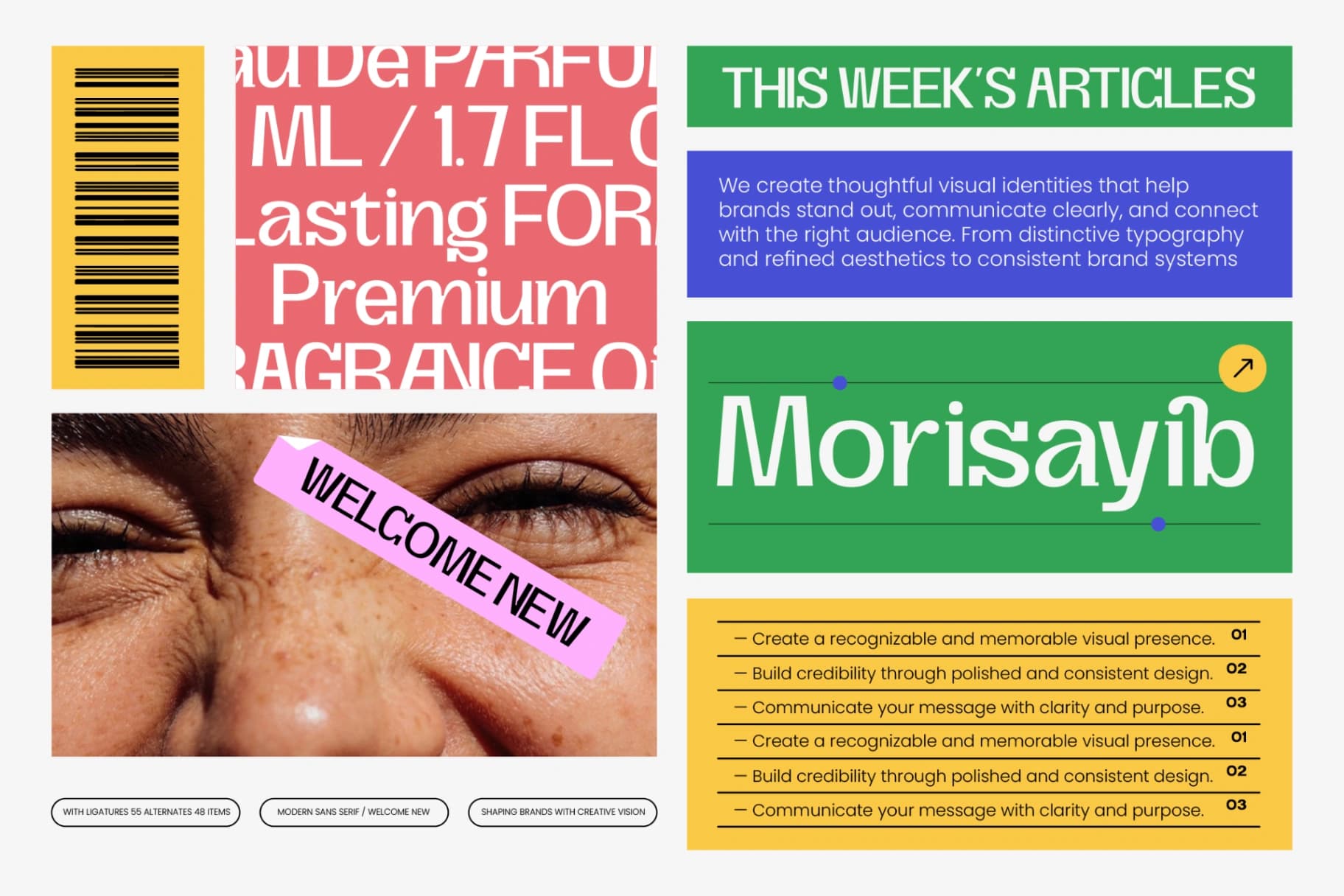 Morisayib - Modern Editorial Sans