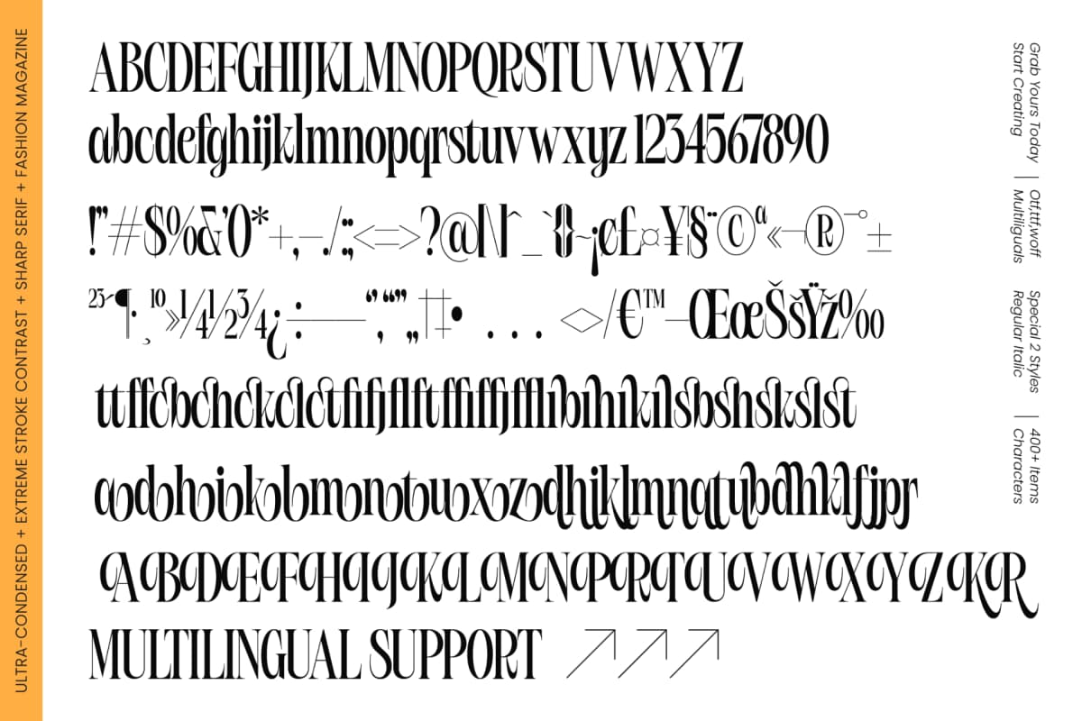 Bargckiss - Contemporary Serif Display Font font preview 10
