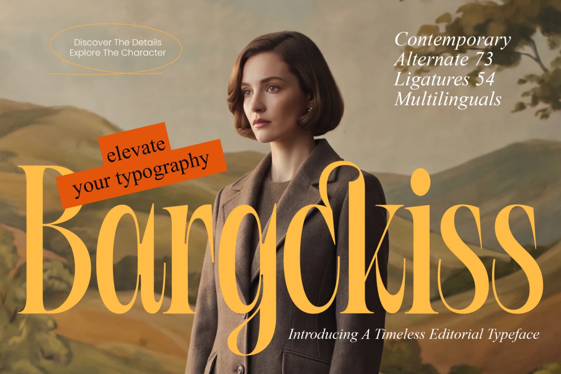 Preview of Bargckiss - Contemporary Serif Display Font font