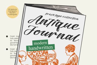 Antique Journal - Modern Handwritten