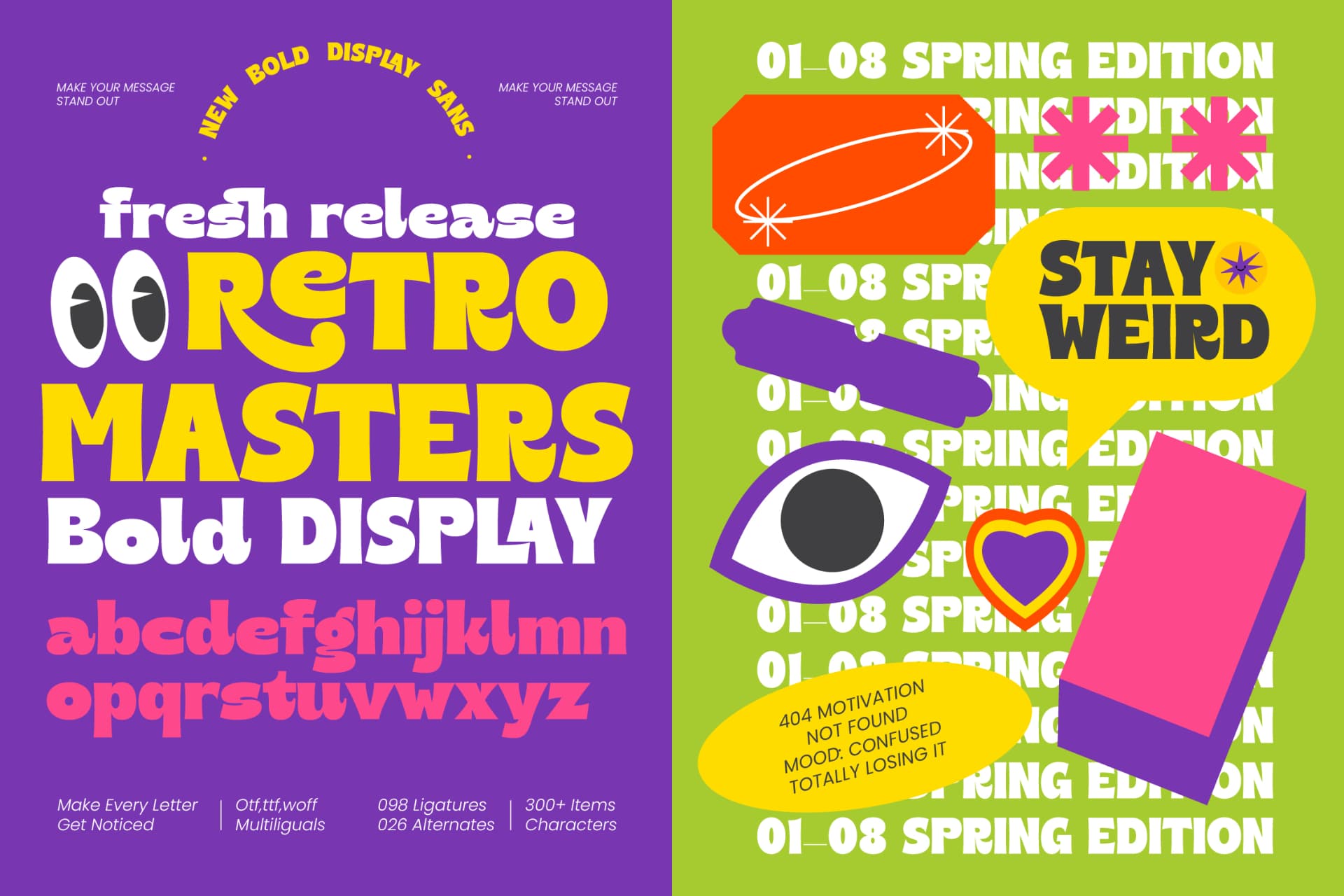 Preview 1 for Retro Masters - New Bold Display Sans