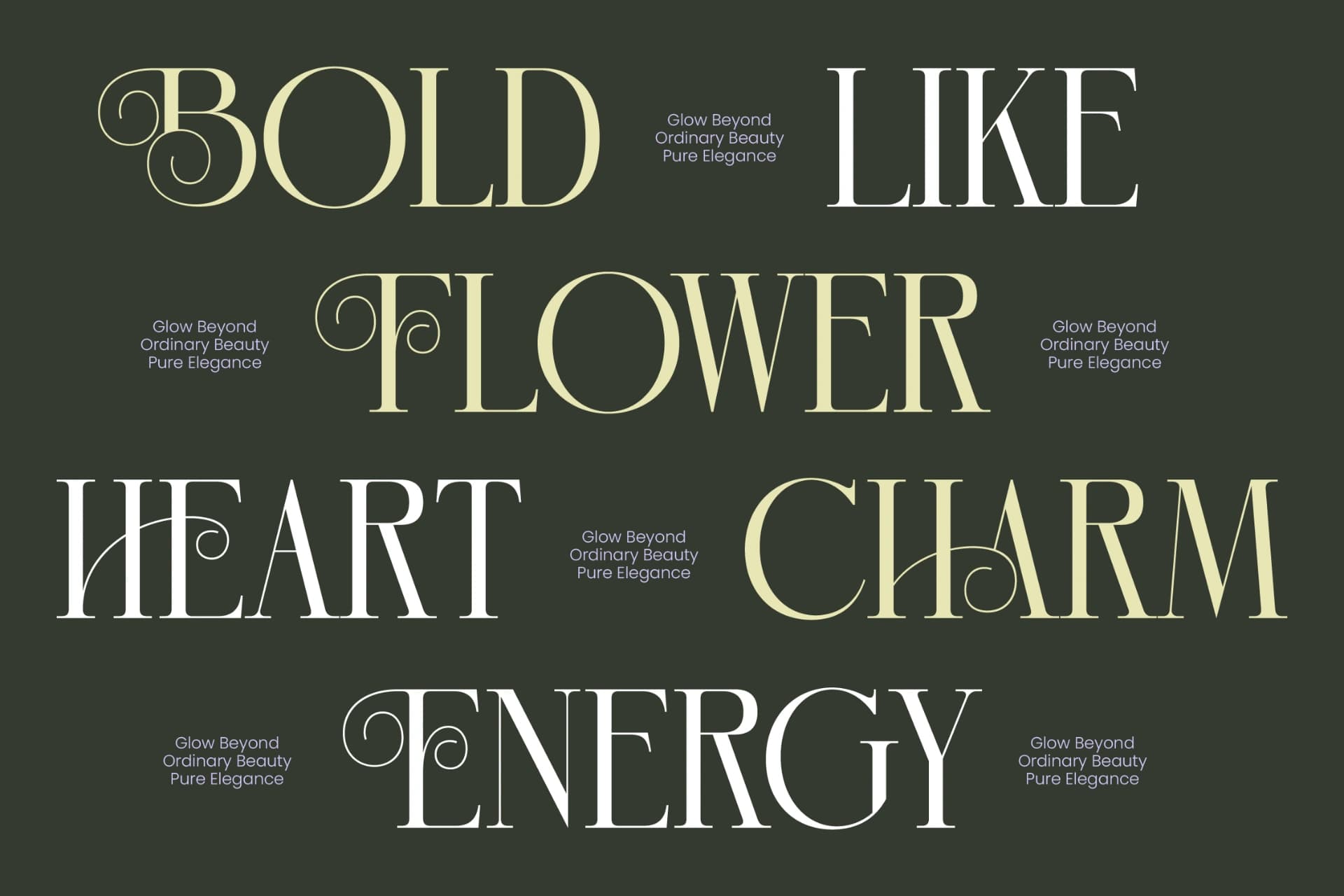 Preview 2 for Hidden Midnight - Modern Elegant Serif