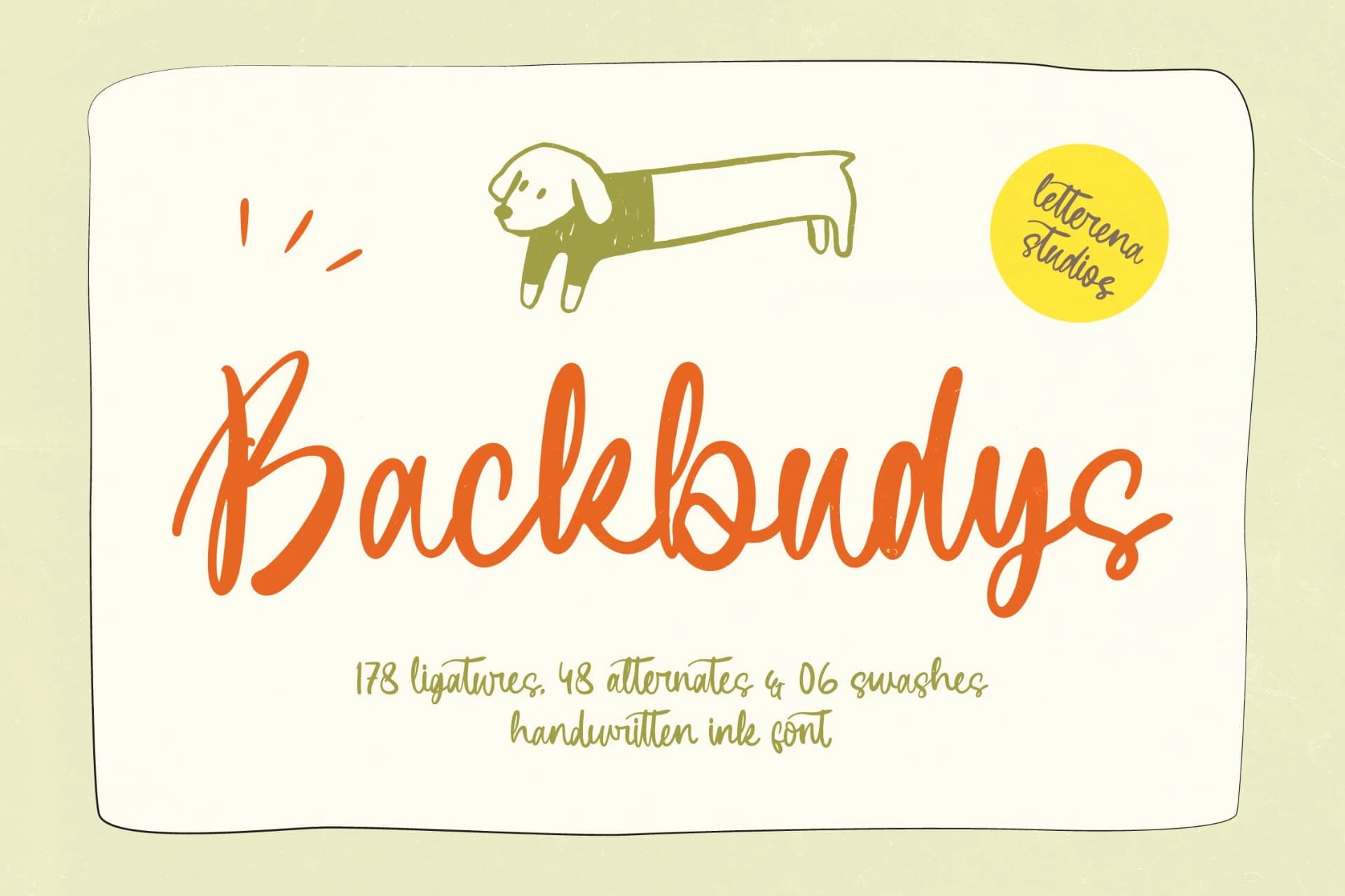 Preview of Backbudys - Handwritten Ink Font font