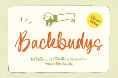 Backbudys - Handwritten Ink Font